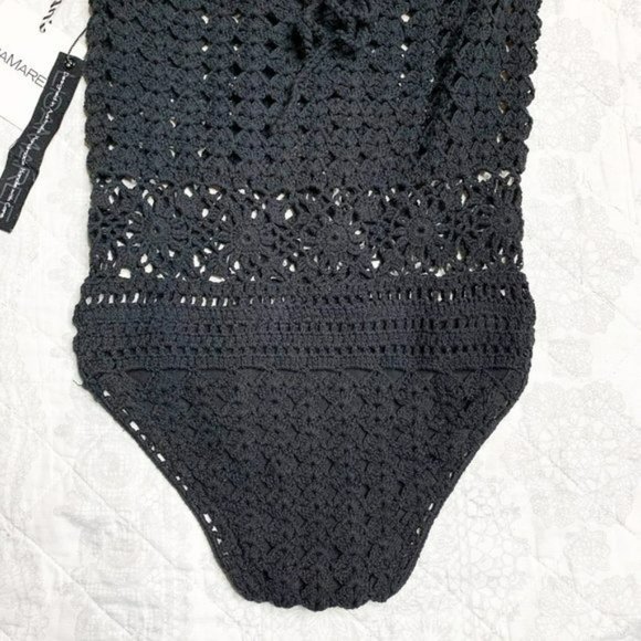 Lisa Maree Black Crochet One Piece Swimsuit - Picture 7 of 8